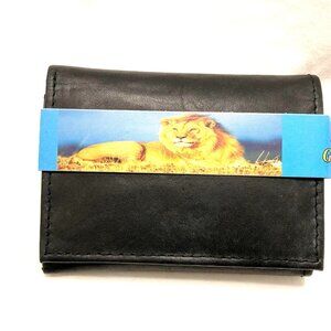 Kids Lion King Trifold Wallet Genuine Leather, Black 💸